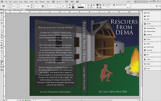 Designing book cover in InDesign