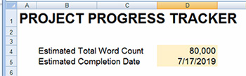 Word count tracker goals. 