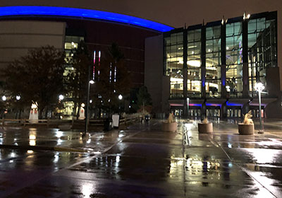 The Pepsi Center at 4:30 am on a cold morning. 